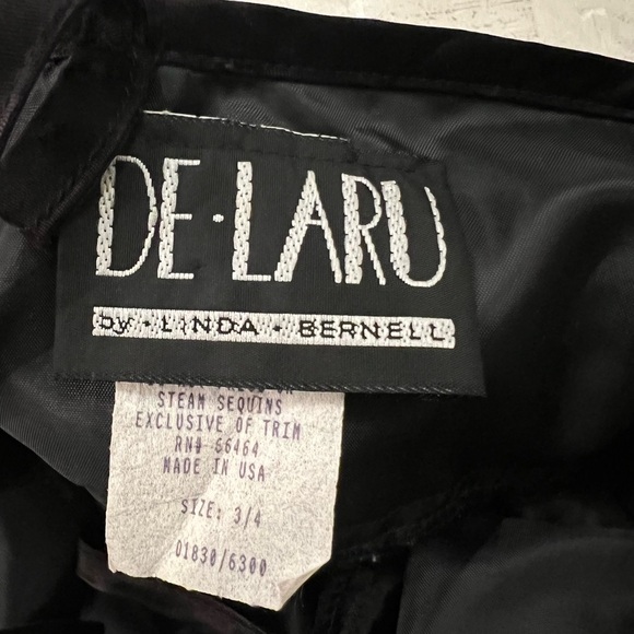 Women’s vintage Y2K Halter Empire Whimsy Goth Black Sequin Gown sz 3/4 USA Made - Picture 10 of 11